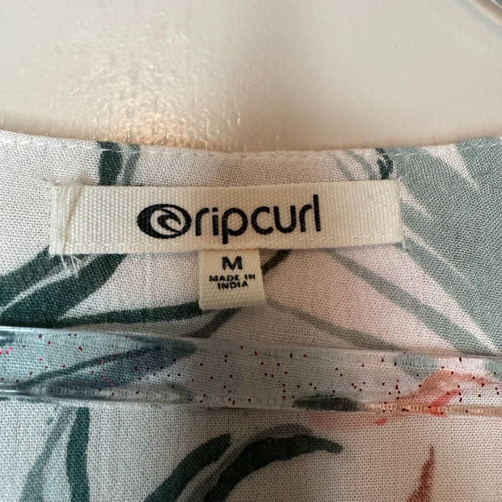RIPCURL womens size medium M Anini Beach palm floral beach swim cover up kimono - Picture 11 of 12
